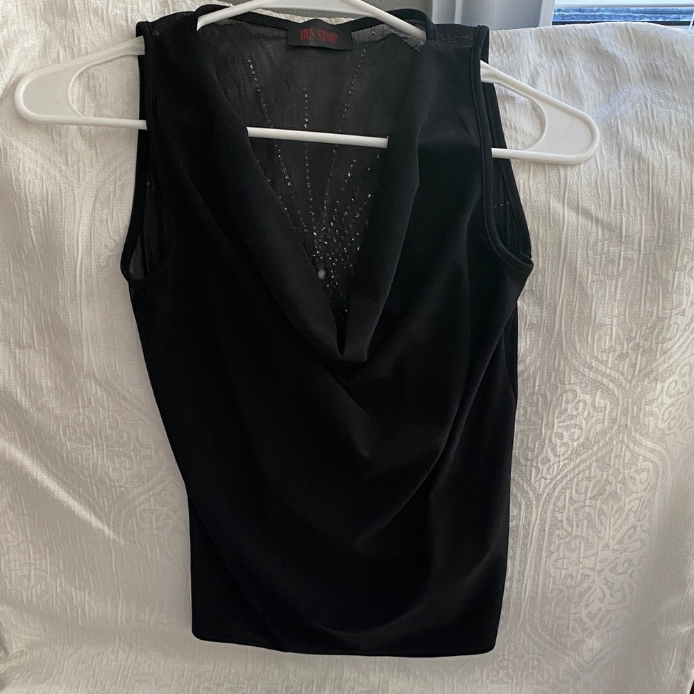 Elegant Black Sleeveless Top